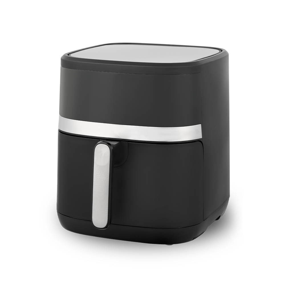 Elegant vit och svart digital Air Fryer med pekskärm