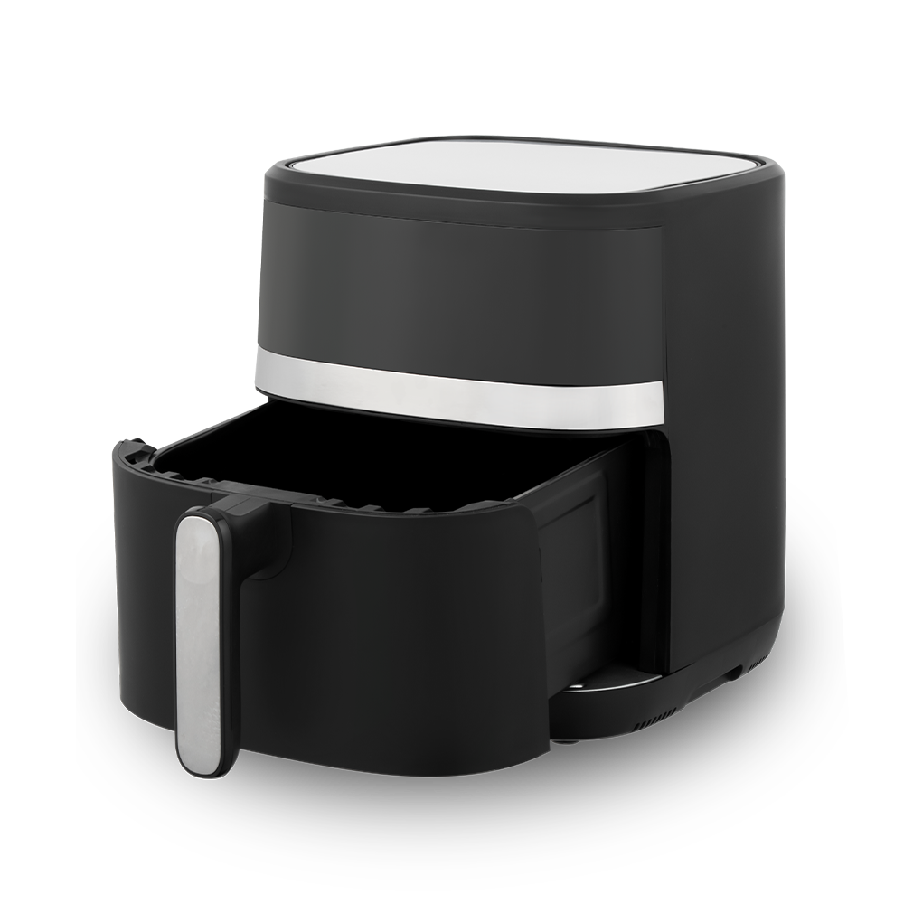 Elegant vit och svart digital Air Fryer med pekskärm