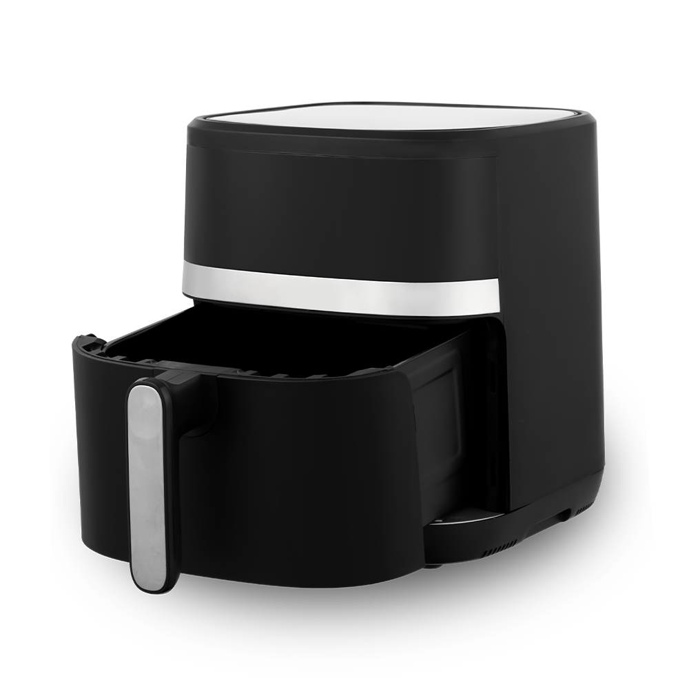 Elegant vit och svart digital Air Fryer med pekskärm